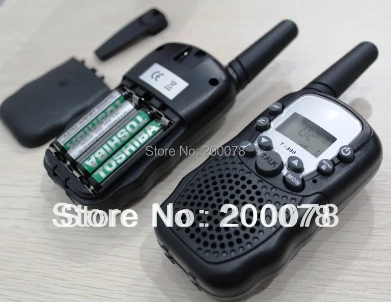 New kids portable radio walkie talkie pair T388 twin talkabout FR mobile handy talkie radios PMR comunicador w/ flashlight