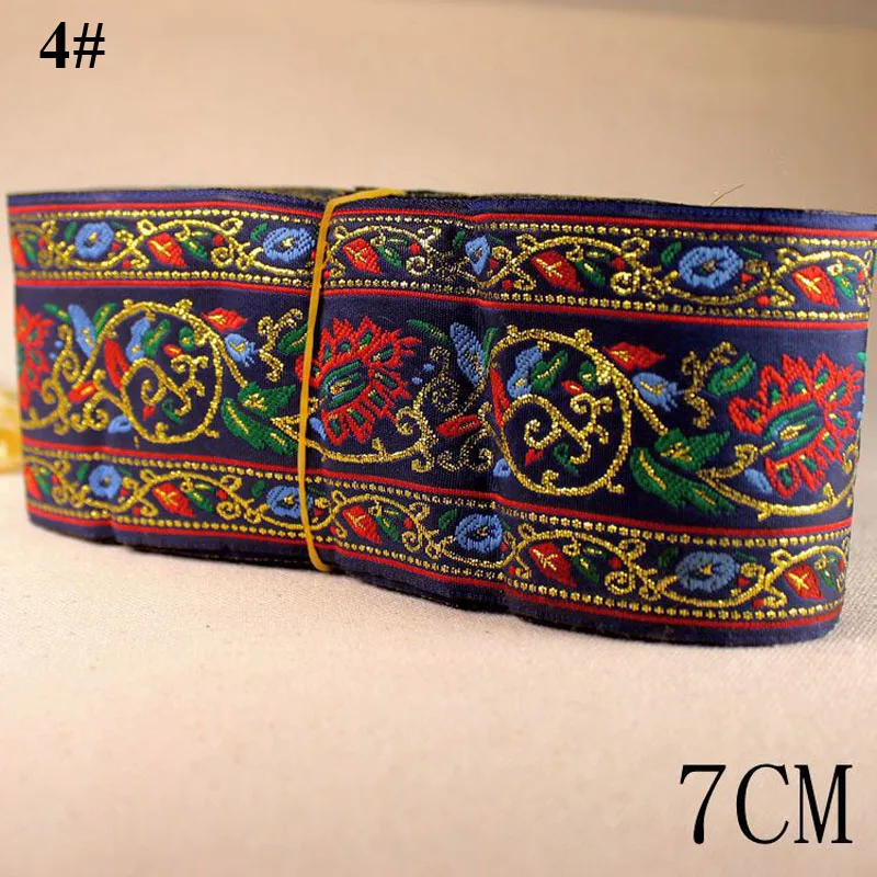 5yards/lot embroidered National webbing DIY handmad sewing National ribbon Carpet decorative edge Upholstered benches accessory