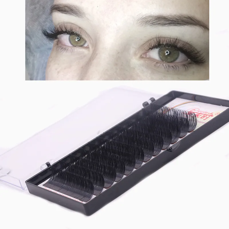 

THINKSHOW All Sizes Individual Eyelash Extension Natural Silk Eye Lashes False 3D Mink Lash Extensions Cilias Makeup Tools