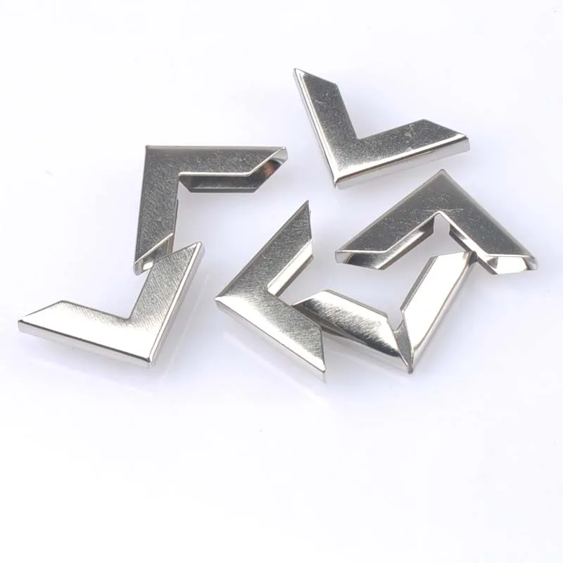 Silver Metal Corners For Books Scrapbooking Photo Albums Menus Crafts DIY 50pcs 16.5x16.5x3mm CP1616