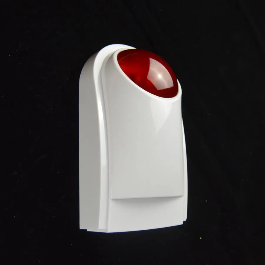 NEW Wireless Strobe Siren White Wireless Flash Red Light Siren 433MHz For Home Burglar Security GSM Alarm System