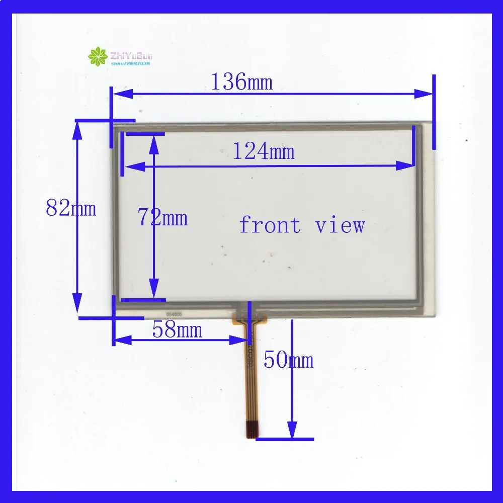 

ZhiYuSun 5.4inch 054005 touch screen panel 136*82 136mm*82mm NEW touch glass this is touchsensor For GPS