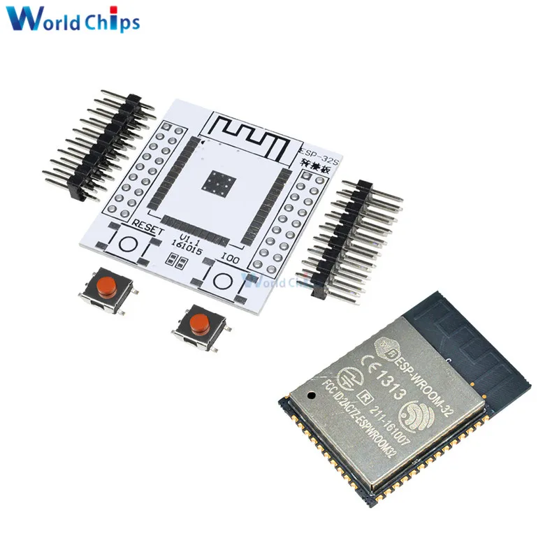 ESP32 ESP-WROOM-32 IoT Wifi Wlan BLE Module ESP-32S Adapter Board WIFI Bluetooth Model 240MHz Dual Core CPU MCU Wireless Network