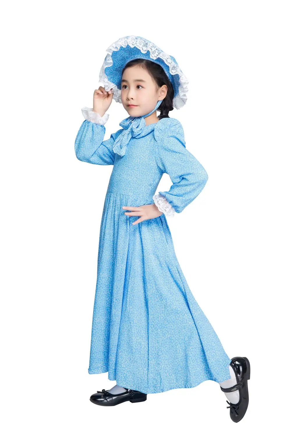 Robe de demoiselle d'honneur + tablier + chapeau pour enfants, Costume fantaisie Alice au pays des merveilles, fête de carnaval, Halloween, nouvelle collection XS-XL