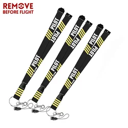 3 PCS/LOT Fashion Pilot Lanyards for Key Neck Strap For ID Card Badge Gym Floral Painting Lanyards for Crew and Staffs