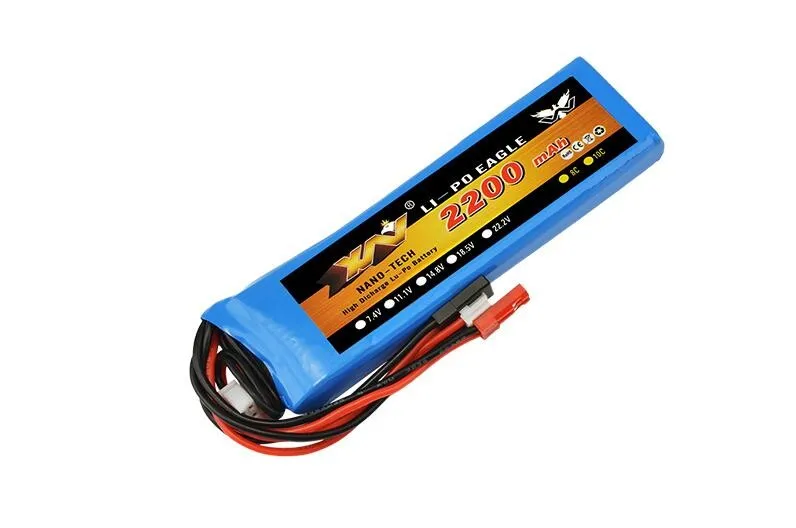 Batteria Lipo 1pcs Rc 7.4V 2200mah 8C 2S batteria Lipo per trasmettitore Futaba T6J T8FG 12FG per Drone RC