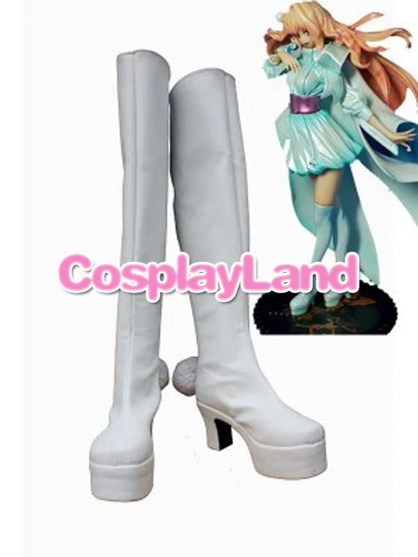 

Customize Boots Macorss Frontier Cosplay Sheryl Nome White Coplay Shoes Cosplay Costume Anime Party Shoes