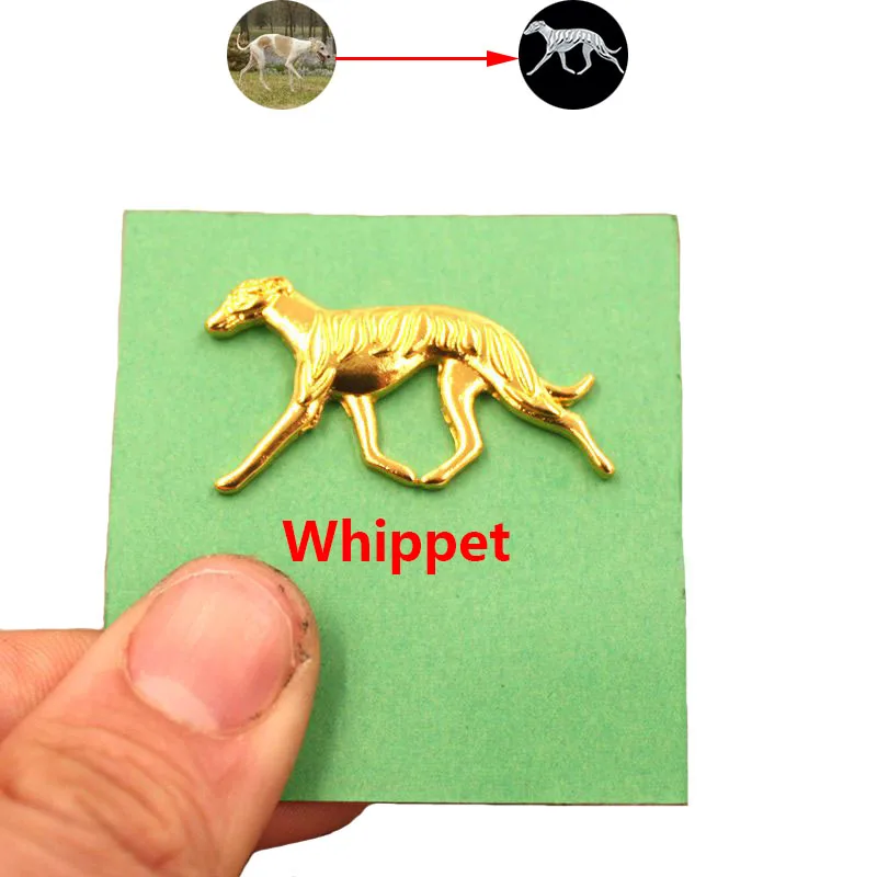 Mdogm Whippet Dog Animal Brooches And Pins  Suit Cute Funny Metal Small Father Collar Badges Fashion Gift For Male Men B064