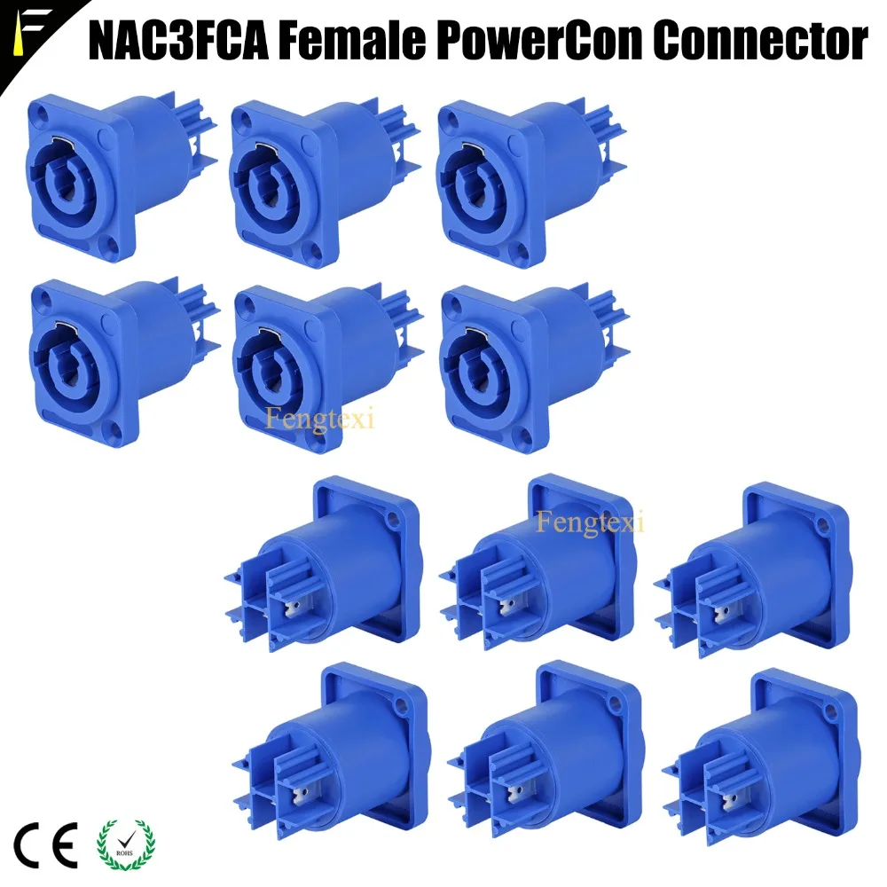 

12pcs Easy Lock Female 3 pin PowerCon Aviation Socket 250V/20A For Power Cable Fitting For NC3FCA&NC3FCB Plug In