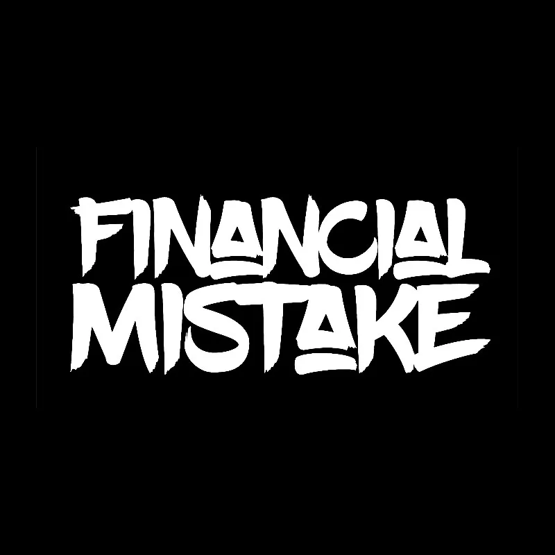 YJZT 13.7CM*5.7CM FINANCIAL MISTAKE Car Sticker Diesel Vinyl Decal Black/Silver C3-1019