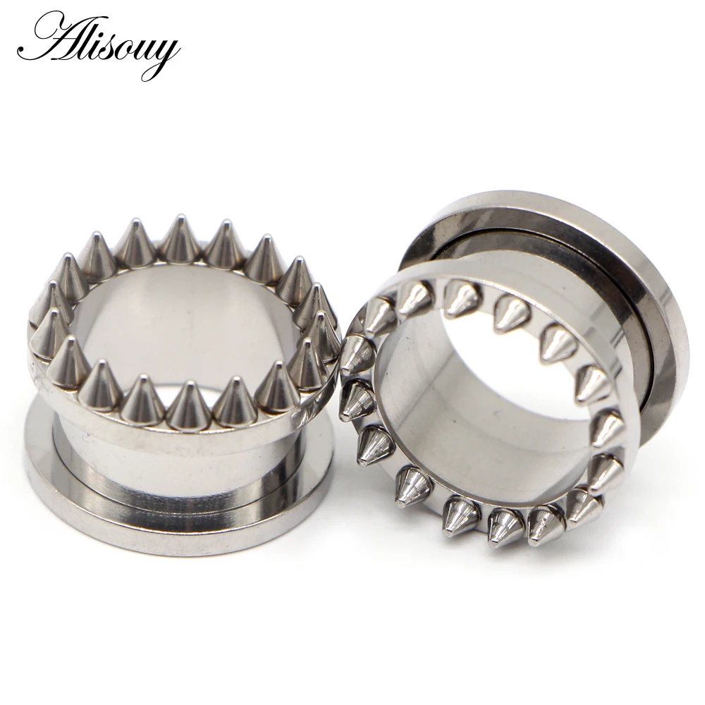 1PC Rivet Cone Stainless Steel Plugs and Tunnels Earring Gauges Piercing Stretcher Expander Kit For Men Ear Plugs Tunnels Taper