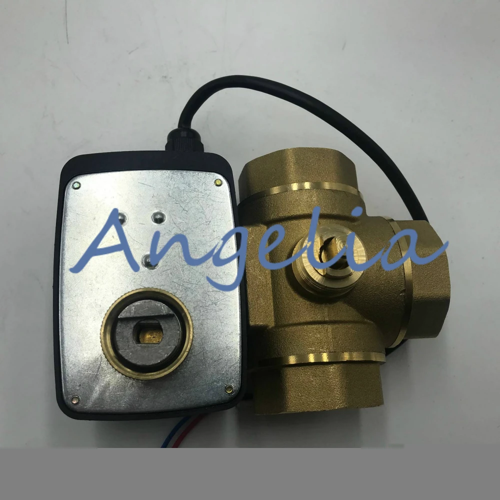 

AC110-220V (универсальный) G1/2" BSP DN15 Латунный 3-ходовой ручной и автоматический электропривод шарового клапана, нормально открытый