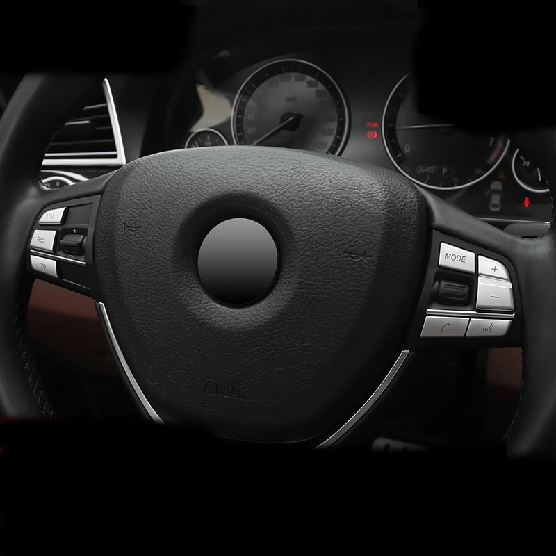 Car Styling Steering Wheel Button Cover Trim Sticker For BMW 1/2/3/4/5/7 series X1 X3 X5 F10 F20 F30 F34 F25 E70 Accessories