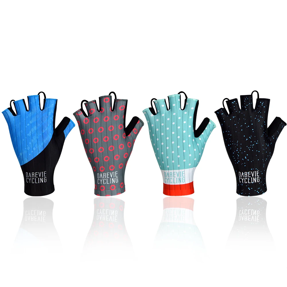 DAREVIE Fahrradhandschuhe Pro Light, weich, atmungsaktiv, kühl, trocken, Halbfinger-Fahrradhandschuh, rutschfest, stoßfest, Fahrradhandschuhe, MTB, Straße – Detail 4