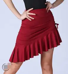 1pcs/lot latin dance skirt women costume Lady Latin Dance Skirt Samba Tango irregular solid dancing skirt print latin skirt