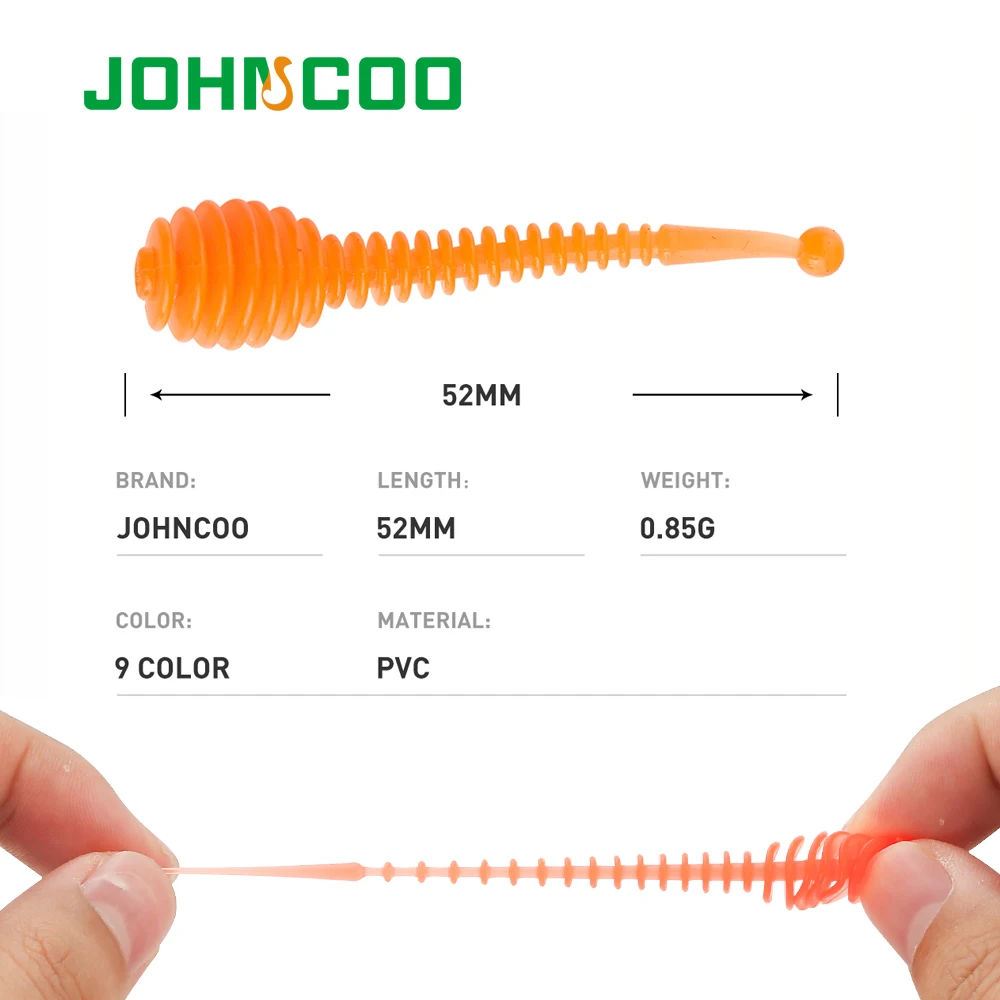 JOHNCOO UL Fishing Floating Fishing Lure TPR Soft Silicone Lure 0.85g 1.3g Soft Bait 12pcs Swimbaits UL Jigging Lure Trout Lure