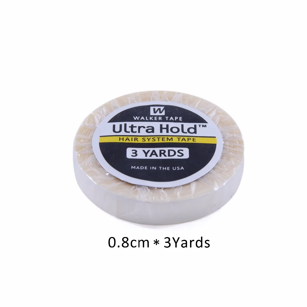 1 rolka 0.8/1cm * 3 jardy super włosy biała taśma podwójne boki pokryte klejem taśma do do przedłużania włosów/koronkowa peruka/peruka