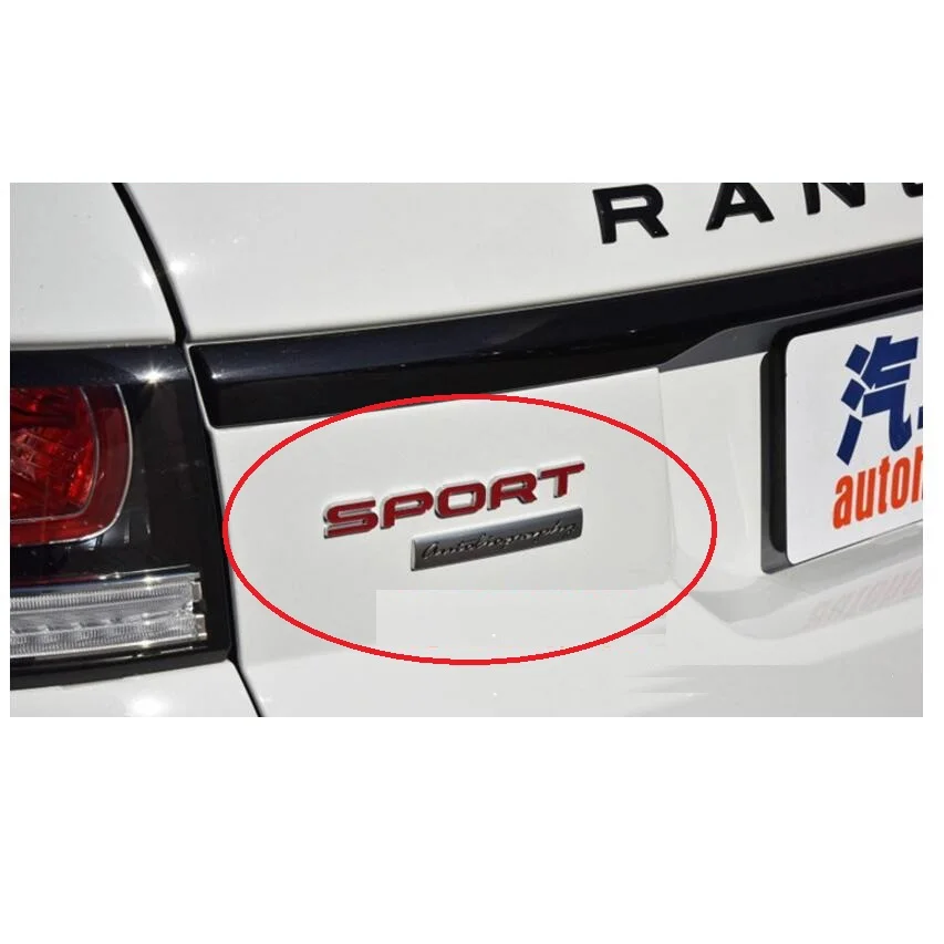 Red Letters EVOQUE SPORT Autobiography Trunk Lids Rear Emblems Badges for Land Rover Discovery Range Rover