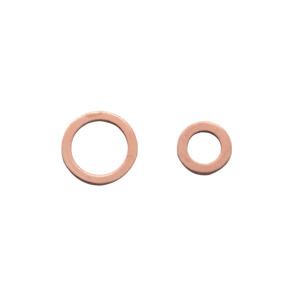 10PCS Solid Copper Washer Flat Ring Gasket Sump Plug Oil Seal Fittings 10*14*1MM Fastener Hardware Accessories 10x14x1MM