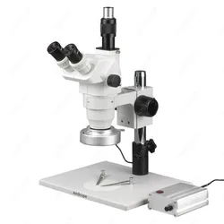 Zoom Microscope--AmScope Supplies 2X-180X Zoom Microscope with 80-LED Aluminum Ring Light