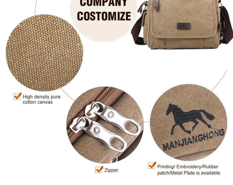 Multi-funktions Beiläufigen Messenger Taschen Männer Leinwand Freizeit Männer Schulter Taschen Vintage Kleine Umhängetasche Tasche Für Männliche – Detail 5
