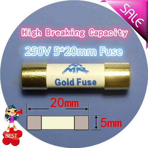 5x20 مللي متر 1A 2A 3.15A 4A 5A 6.3A 8A 10A AMR الصوت مكبر للصوت CD مكبر للصوت ايفي الذهب كاب الفضة سلك فتيل أنبوب