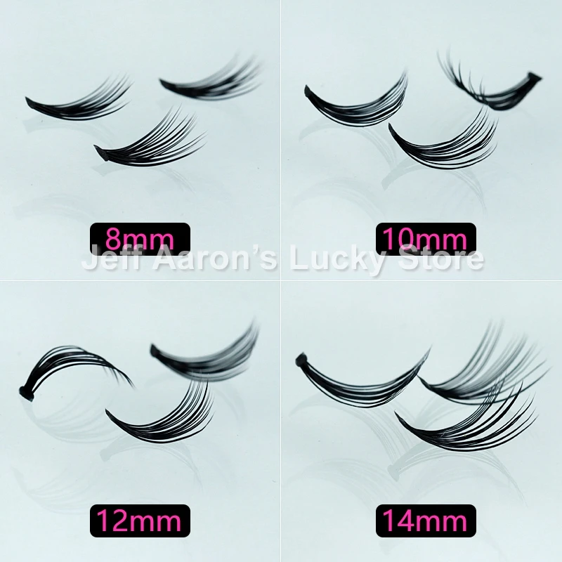 L1620 8MM 10MM 12MM 14MM Individual False Eyelashes Black Curled Fake Eye Lashes Makeup Eyelash Extension Tool