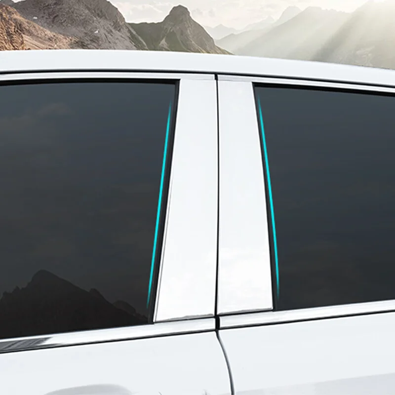 For Honda CRV CR-V 2012 2013 2014 2015 2016 2017 Stainless Steel Exterior Window Center Pillars Cover Trim Car Styling 6Pcs