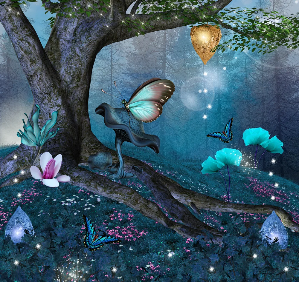 Custom Backdrop Photography Fantasy Forest Butterfly Fond Photographie Mariage T20190308