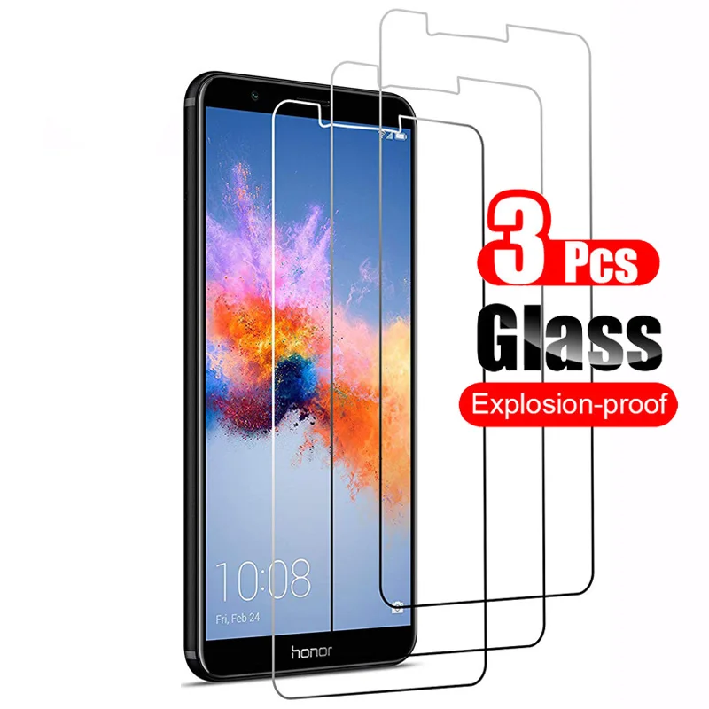 3 Pcs Gehard Glas Voor Huawei Honor 7X Screen Protector Voor Huawei Honor 7X Beschermende Film 9 H Glas Schild