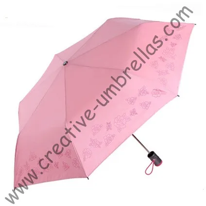 Mini pocket torch parasol,three fold,manual 6 ribs,nickel plated frame,pocket cute mini lighting umbrellas