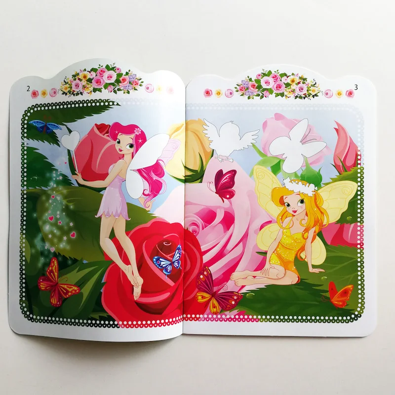 4 Pcs Princess Sticker Books for Girls/Children/Kids 3D Bubble Stickers Fun DIY Book