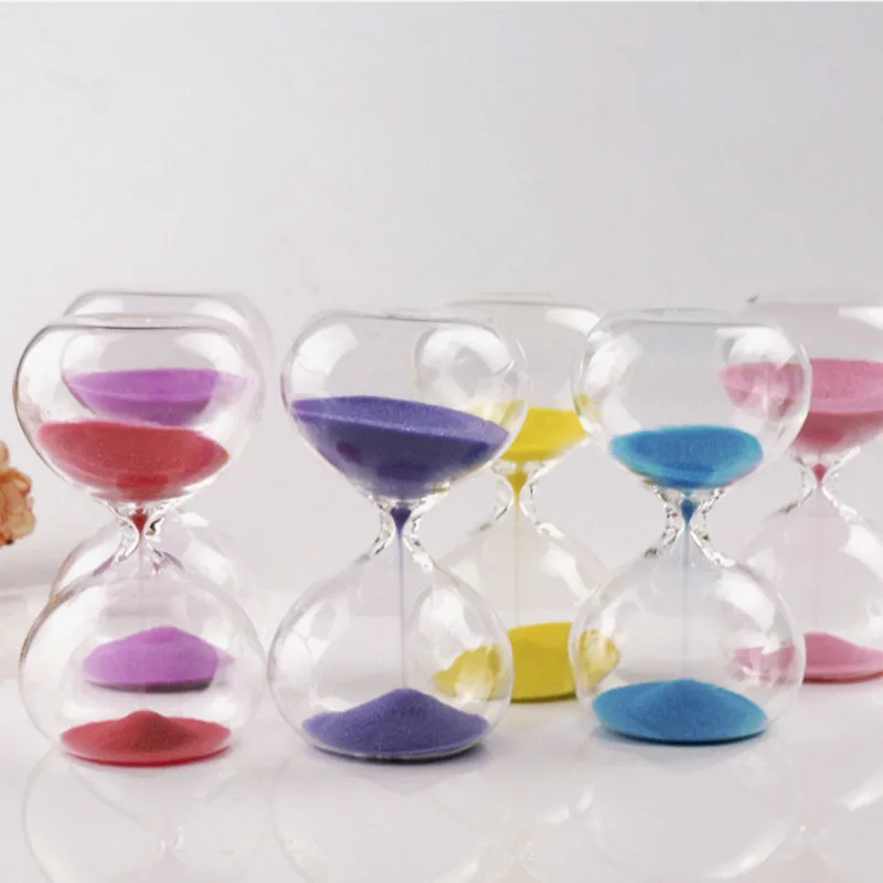 9 Color Glass Hourglass Sand Timer Fashion Home Decor Birthday 3/5 Minute Love Valentine\'s Day Gift Ampulheta Reloj De Arena