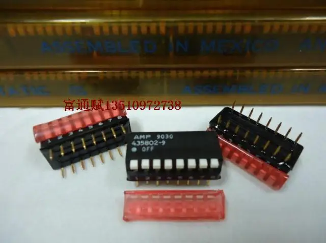 Original AMP 9030 435802-9 Digital Coded Switch 8-bit key gilt dial straight gold plated feet