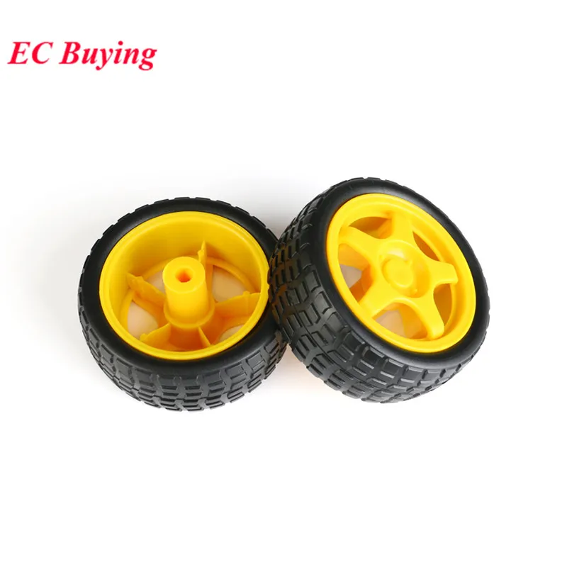 Wheel Rubber Wheel Robot Search Small Smart Car Accessories Tire Chassis Wheels Smart Car Rectangle Top Swivel Caster Castor PP