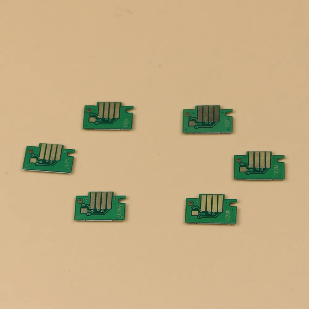 6 teile/los Tinte chip kompatibel für Canon IPF 650 655 750 755 760 765 tinte patrone chip für PFI 102 104