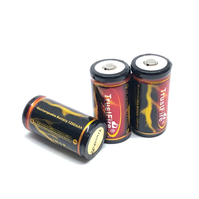 2PCS/LOT TrustFire 18350 3.7V 1200mAh Rechargeable Lithium Battery Protected Batteries with PCB For Flashlights Torch