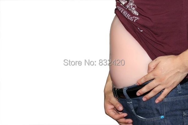 

Light skin tone 1000g Silicone Material Simulation Belly fake baby bump for pregnant Drop shipping wholesale