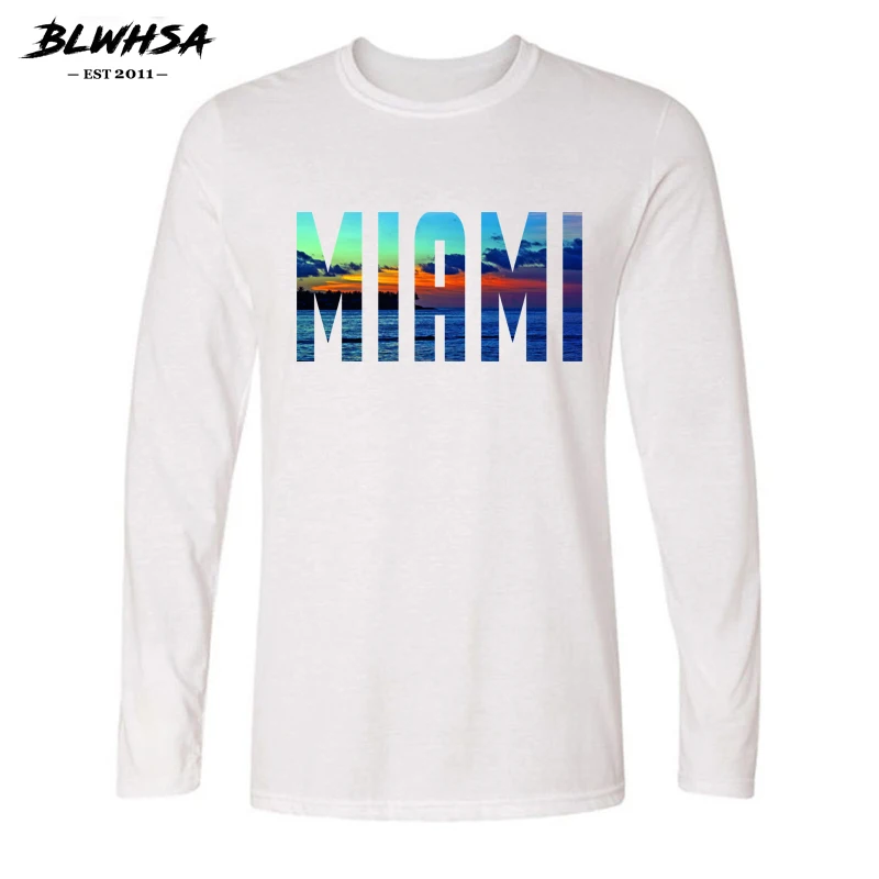 

Мужская хлопковая футболка с длинным рукавом, с принтом