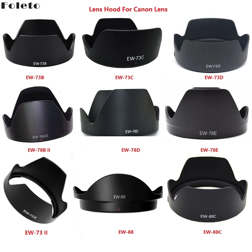 Foleto Camera Lens Hood Petal Bayet Mount EW-73B 73C 73D EW-88C EW-78B II EW-78E EW-88 for Canon 500d 600d 650d 5d 6d 7d 60d len