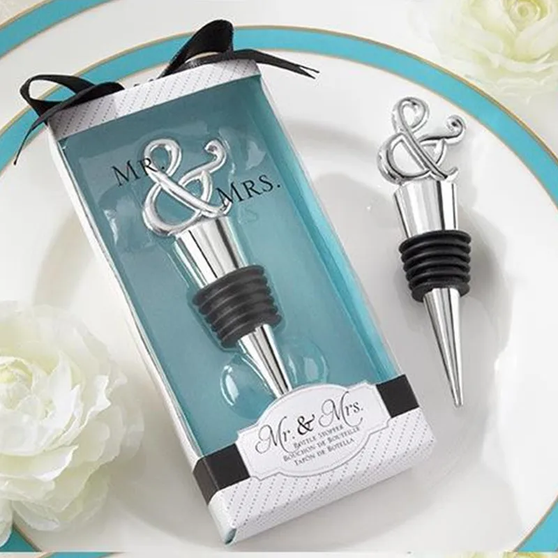 

Mr & Mrs red Wine Stopper Wedding Favors And Gifts Party supplies 100pcs