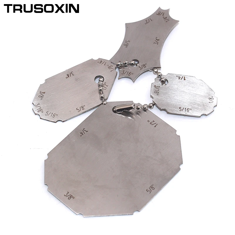 Welding tools Stainless Steel  Welding Gauge Key Pocket Gage 3 Pcs Gauge Set Weld Seam Test Ulnar Inspection Ruler