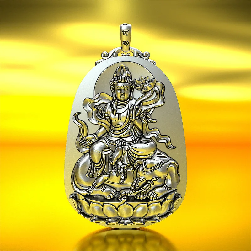 Sterling silver pendant Guanyin silver jewelry gifts to send factory direct free shipping