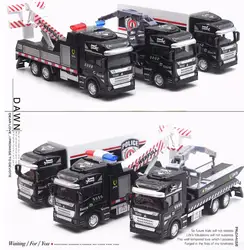 1:48 scale metal truck model,High simulation alloy truck model,Rescue truck crane truck transport vehicle,free shipping