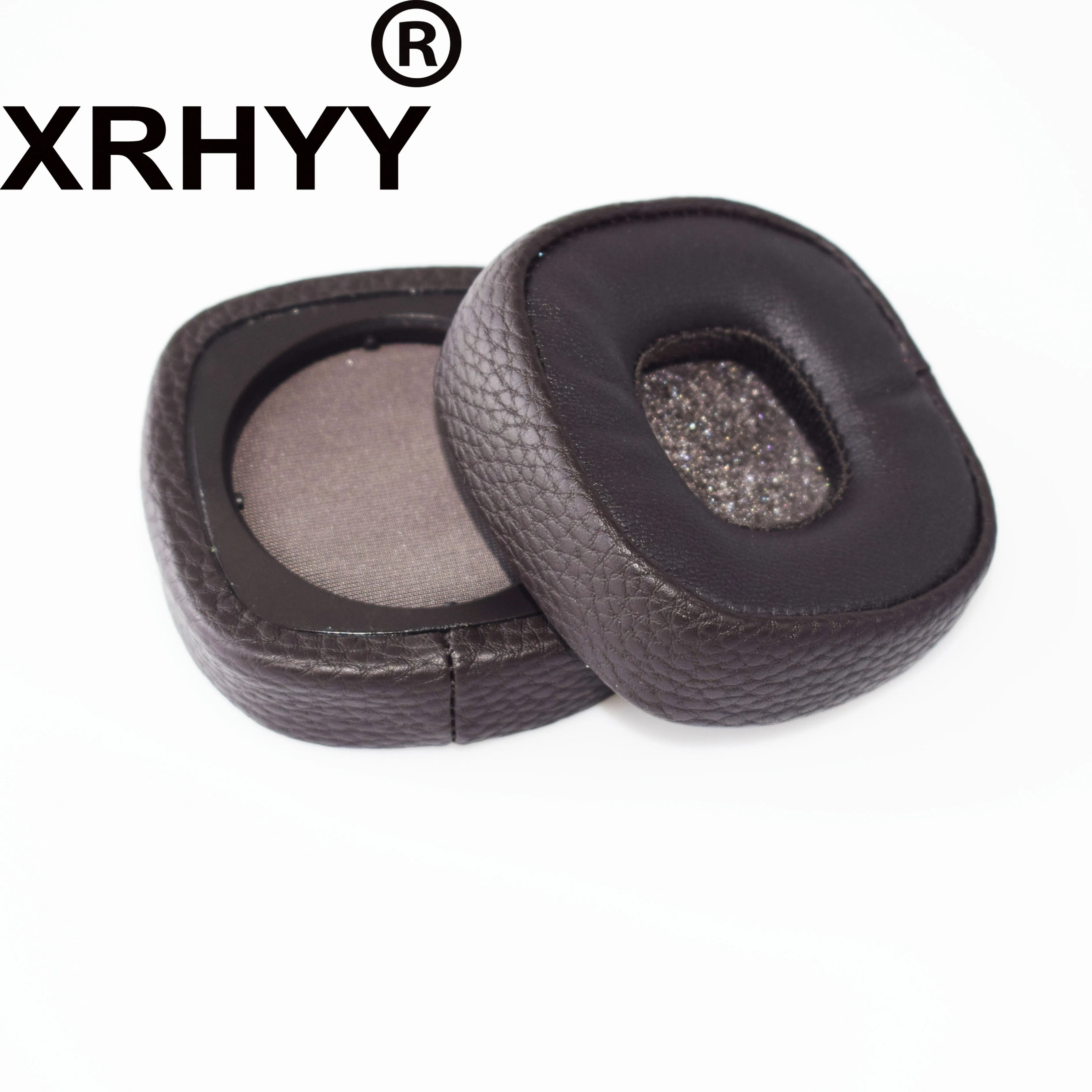 XRHYY Pack Of 2 Brown Replacement PU Leather Ear Pads Over-Ear Ear pads Ear Cup Cushion Cover For Marshall Major 3 Headphones