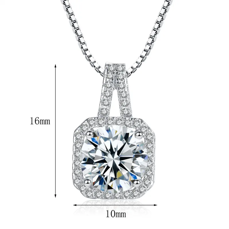 CC Necklaces Pendants For Women Cubic Zirconia Yellow Square Stone White Gold Plated Wedding Engagement Jewelry CCN501