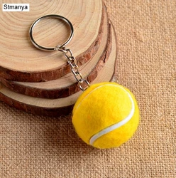 6 Color Key Chain Tennis Ball Metal Keychain Car Key Chain Key Ring sports chain sliver color pendant Hot Selling  #17112