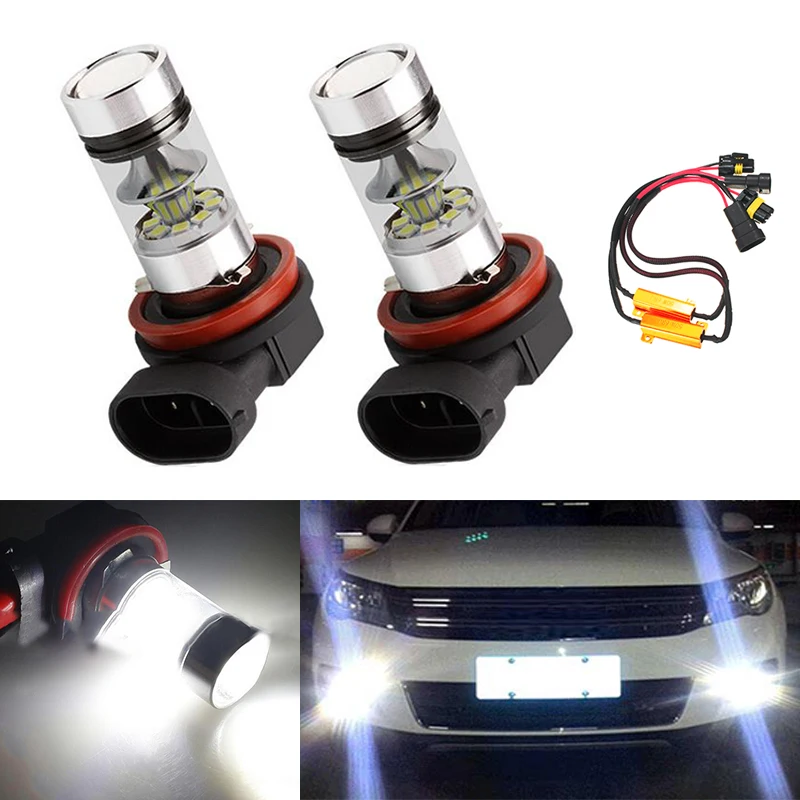 2x Led 9006 HB4 Lighting 3030 SMD Car Driving Fog Light Lamp Bulb No Error For Volkswagen Golf 6 MK6 Scirocco T5 Transporter