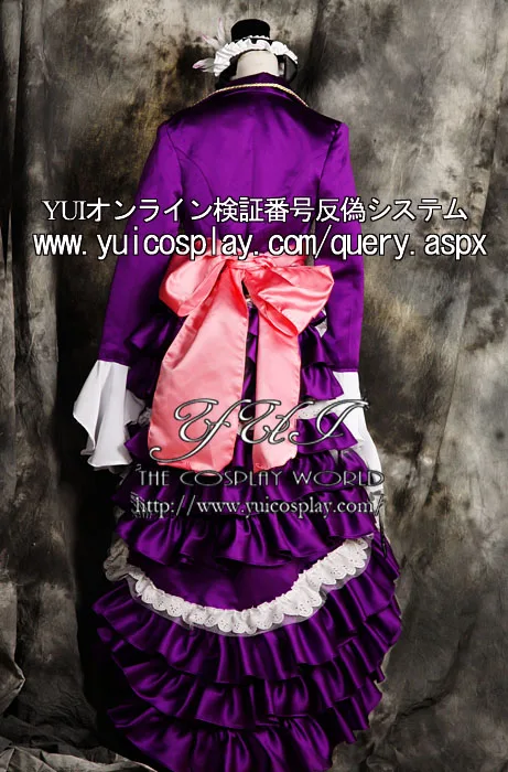 Ciel Phantomhive Anime Cosplay Costume purple costume with hat 110