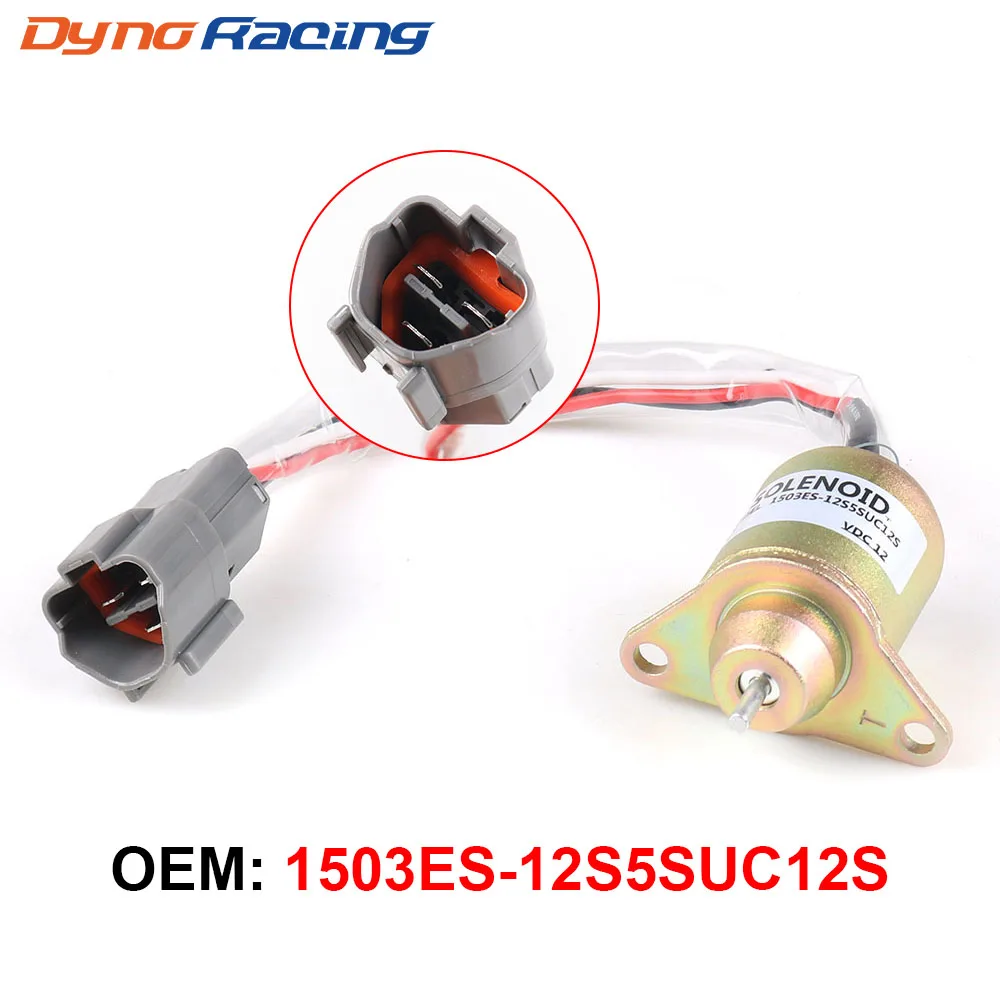 1PC 12V Car Fuel Shut Down Solenoid Valve Metal for Hyundai Daewoo Komatsu For Replace Yanmar 11923377932 1503ES-12S5SUC12S